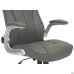 Parker executive chair, gray faux leather