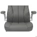 Parker executive chair, gray faux leather