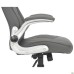 Parker executive chair, gray faux leather