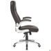 Parker executive chair, brown faux leather