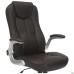 Parker executive chair, brown faux leather