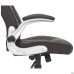 Parker executive chair, brown faux leather