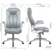 Parker executive chair, brown faux leather