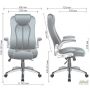 Кресло руководителя Parker кожзаменитель коричневый