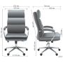 Olimpic executive chair, brown fabric