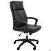 Lincoln executive chair, black faux leather