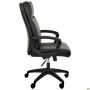 Lincoln executive chair, black faux leather