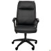 Lincoln executive chair, black faux leather