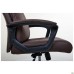 Lincoln executive chair, chocolate faux leather