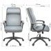 Lincoln executive chair, chocolate faux leather