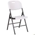 Knox Folding Chair, White Plastic