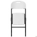 Knox Folding Chair, White Plastic