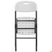 Knox Folding Chair, White Plastic