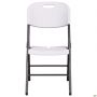 Knox Folding Chair, White Plastic