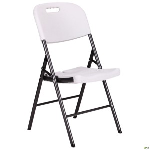 Knox Folding Chair, White Plastic