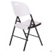 Knox Folding Chair, White Plastic