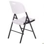Knox Folding Chair, White Plastic