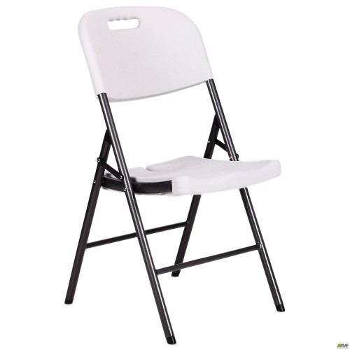 Knox Folding Chair, White Plastic