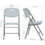 Knox Folding Chair, White Plastic