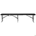 Jilly folding bench, black rattan-effect plastic
