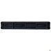 Jilly folding bench, black rattan-effect plastic