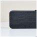 Jilly folding bench, black rattan-effect plastic