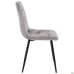 Cherry-C chair, black frame / grey velvet