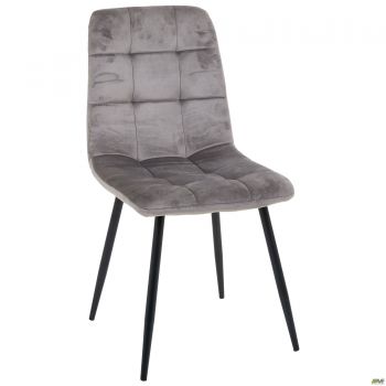 Cherry-C chair, black frame / grey velvet