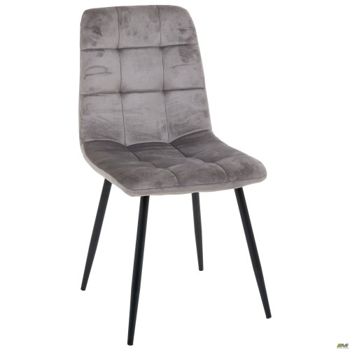 Cherry-C chair, black frame / grey velvet