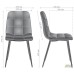 Cherry-C chair, black frame / grey velvet