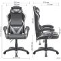VR Racer Dexter Lambert black/gray gaming chair