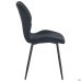Lily chair, black frame, black velvet