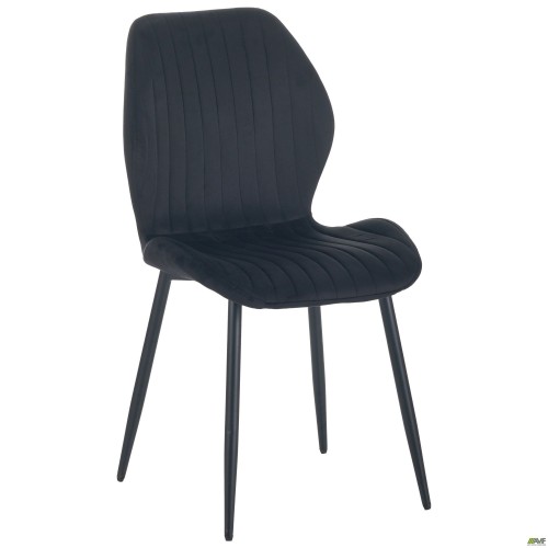 Lily chair, black frame, black velvet
