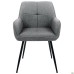 Ariel chair, black frame, dark gray fabric