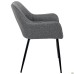 Ariel chair, black frame, dark gray fabric