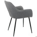 Ariel chair, black frame, dark gray fabric