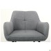 Ariel chair, black frame, dark gray fabric