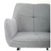 Ariel chair, black frame, dark gray fabric