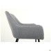 Ariel chair, black frame, dark gray fabric