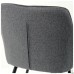 Ariel chair, black frame, dark gray fabric