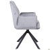 Leonor swivel armchair, light grey velvet