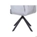 Leonor swivel armchair, light grey velvet