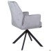 Leonor swivel armchair, light grey velvet