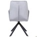 Leonor swivel armchair, light grey velvet