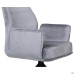 Leonor swivel armchair, light grey velvet
