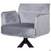 Leonor swivel armchair, light grey velvet