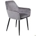 Paula-C armchair, warm grey velvet