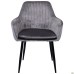 Paula-C armchair, warm grey velvet