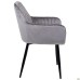Paula-C armchair, warm grey velvet