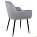 Paula-C armchair, warm grey velvet